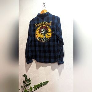 Grateful Skull & Roses Flannel